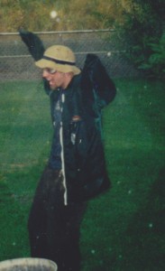 Jace in the rain in 2000